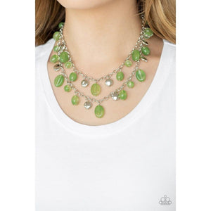 Rainbow Shine Green Necklace - Paparazzi - Dare2bdazzlin N Jewelry