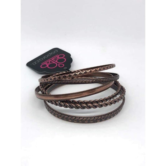 Rattle And Roll Copper Bracelet - Paparazzi - Dare2bdazzlin N Jewelry