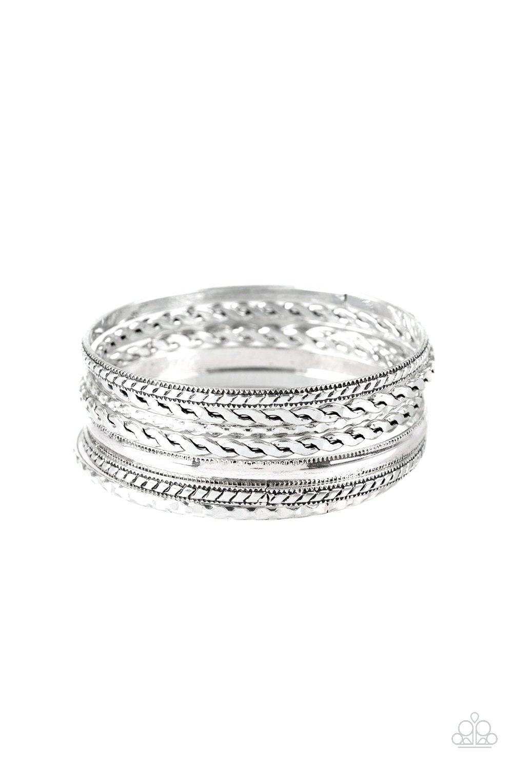 Rattle and Roll - Silver Bracelet - Paparazzi - Dare2bdazzlin N Jewelry