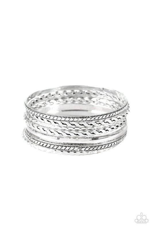 Rattle and Roll - Silver Bracelet - Paparazzi - Dare2bdazzlin N Jewelry