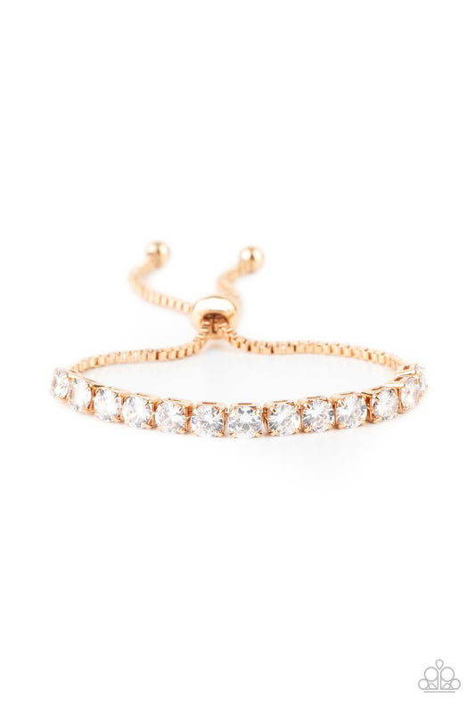 Red Carpet Rival - Gold Bracelet - Paparazzi - Dare2bdazzlin N Jewelry