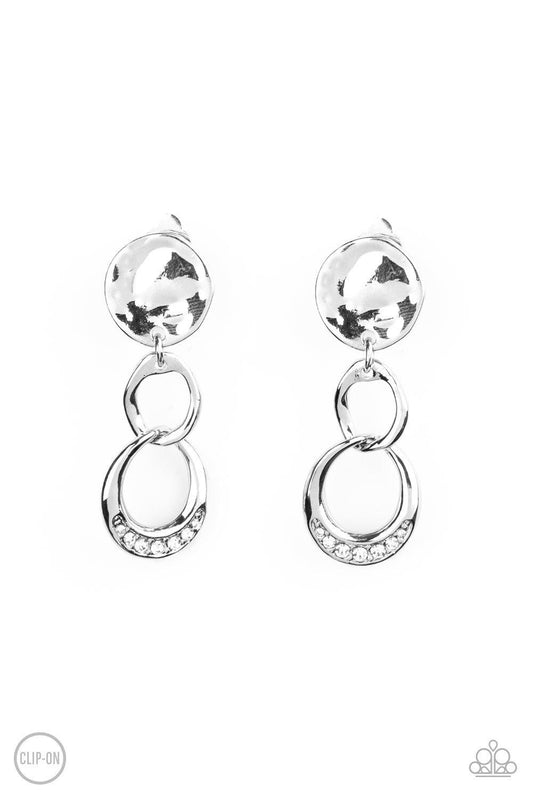 Reshaping Refinement - White Earring - Paparazzi - Dare2bdazzlin N Jewelry