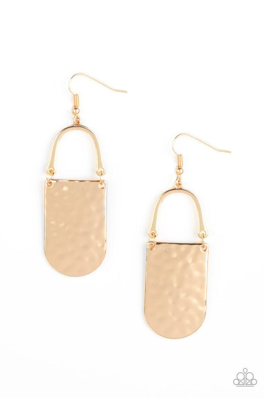Resort Relic - Gold Earring - Paparazzi - Dare2bdazzlin N Jewelry