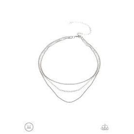 Retro Minimalism White Choker - Paparazzi - Dare2bdazzlin N Jewelry