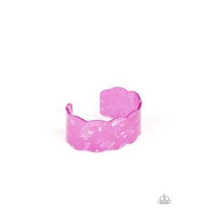 Retro Ruffle - Purple Bracelet  - Paparazzi - Dare2bdazzlin N Jewelry