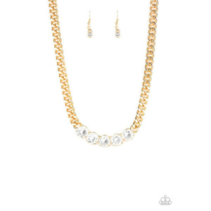 Rhinestone Renegade Gold Necklace - Dare2bdazzlin N Jewelry