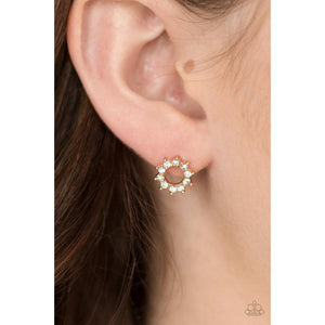 Richly Resplendent Gold Earrings - Paparazzi - Dare2bdazzlin N Jewelry
