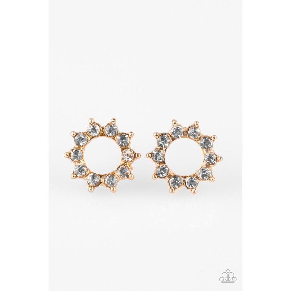 Richly Resplendent Gold Earrings - Paparazzi - Dare2bdazzlin N Jewelry