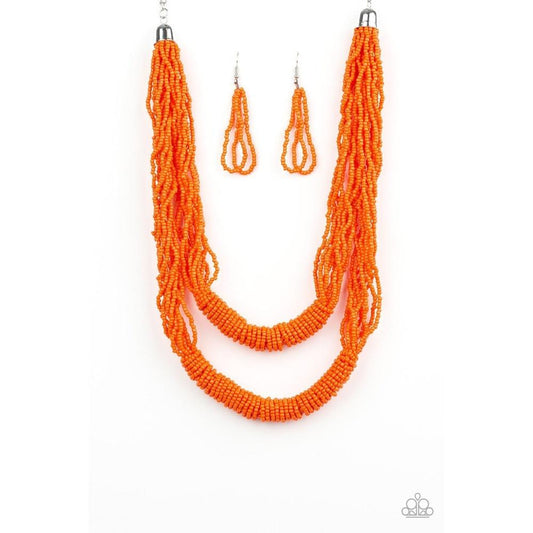 Right as RAINFOREST Orange Necklace - Dare2bdazzlin N Jewelry