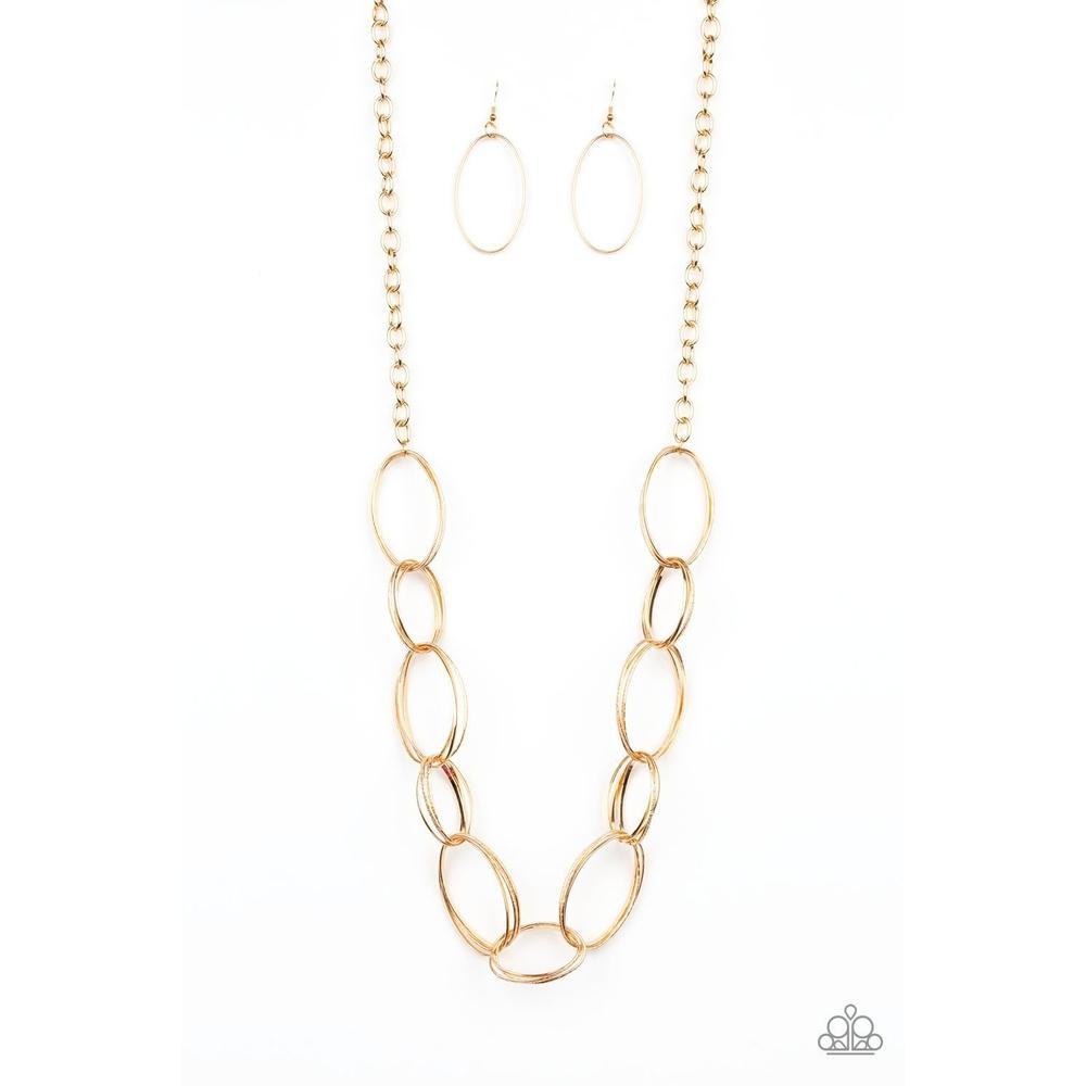 Ring Bling Gold Necklace - Paparazzi - Dare2bdazzlin N Jewelry