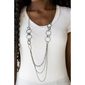 RING Down The House - Black Necklace - Paparazzi - Dare2bdazzlin N Jewelry