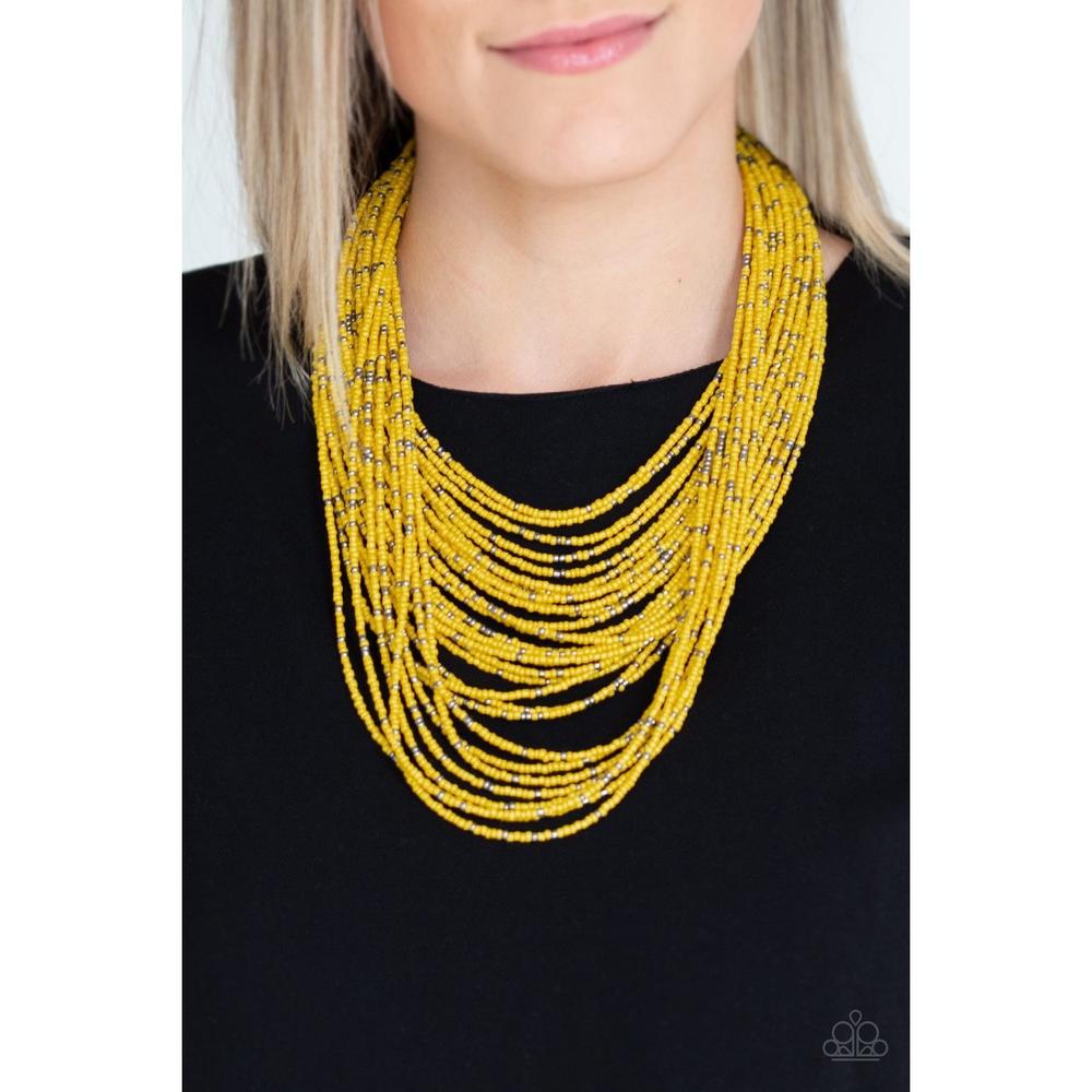 Rio Rainforest - Yellow Necklace - Dare2bdazzlin N Jewelry