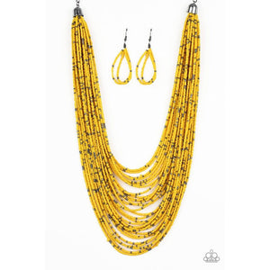 Rio Rainforest - Yellow Necklace - Dare2bdazzlin N Jewelry