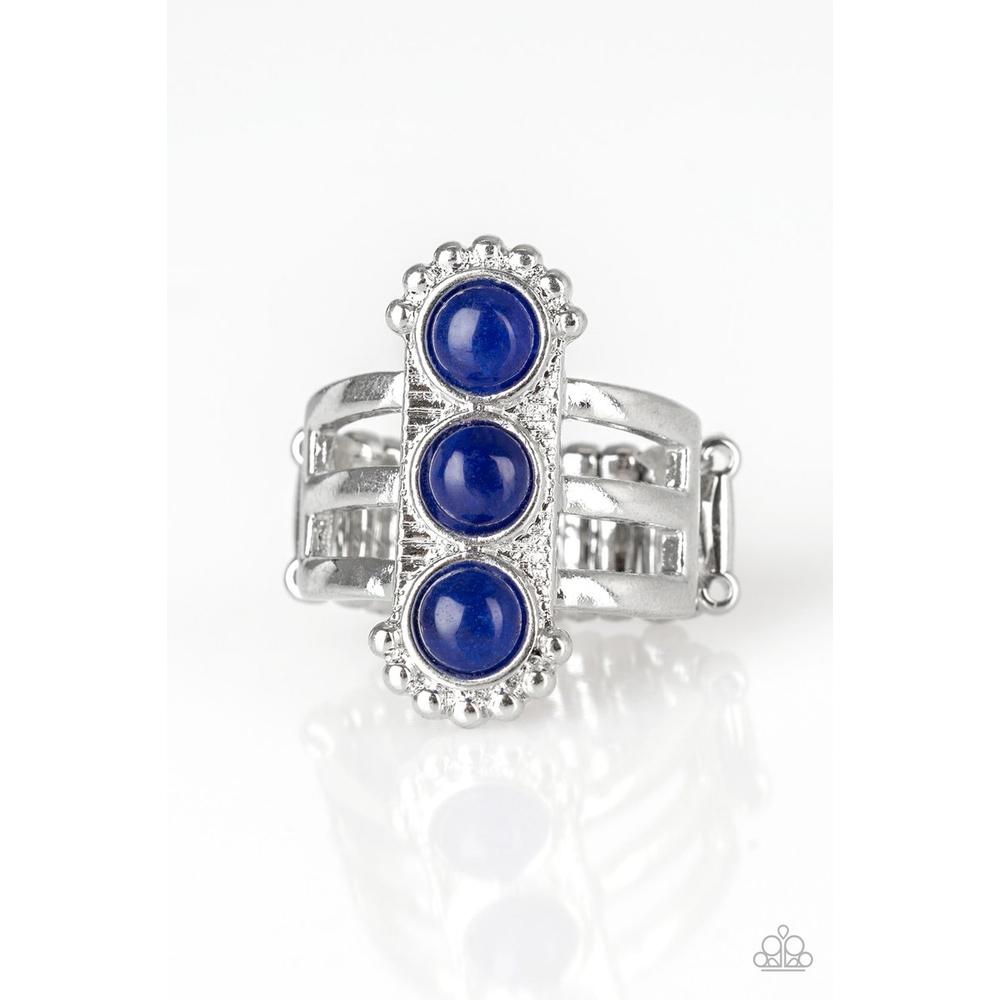 Rio Trio Blue Ring - Paparazzi - Paparazzi - Dare2bdazzlin N Jewelry