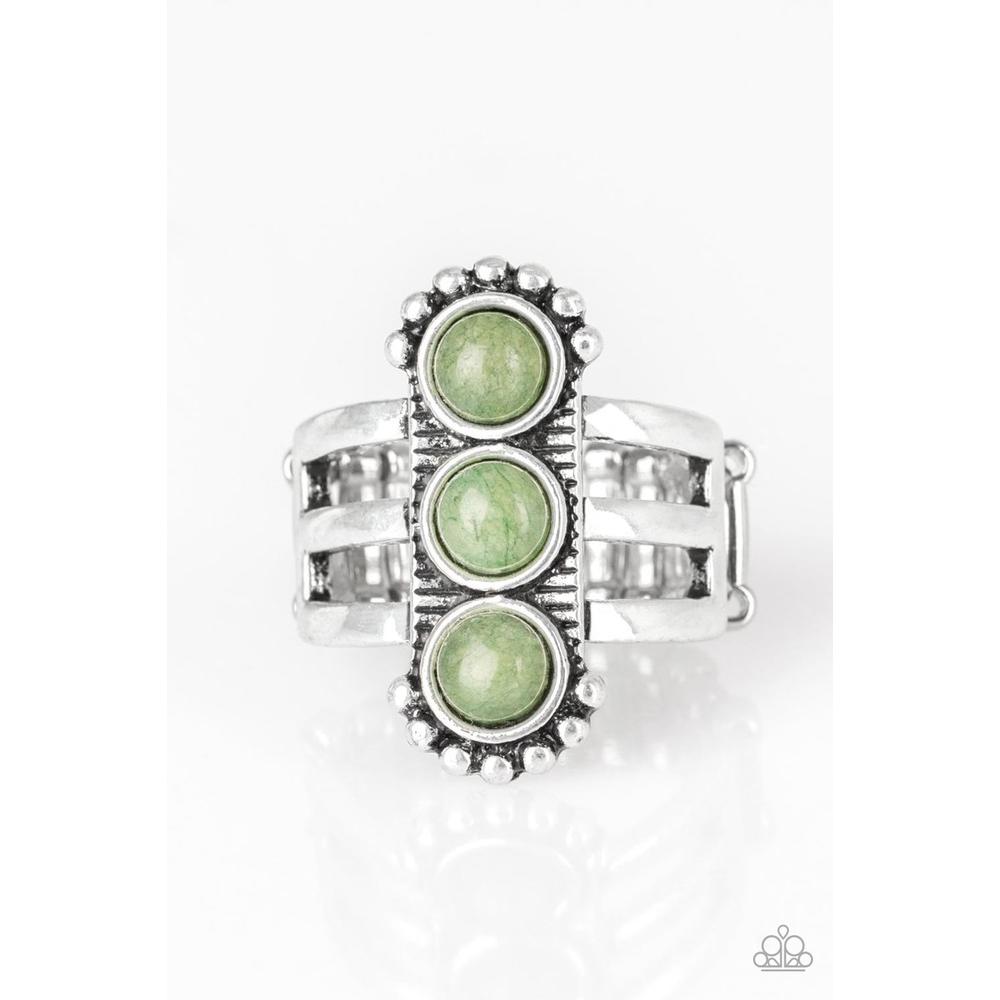 Rio Trio Green Ring - Paparazzi - Paparazzi - Dare2bdazzlin N Jewelry