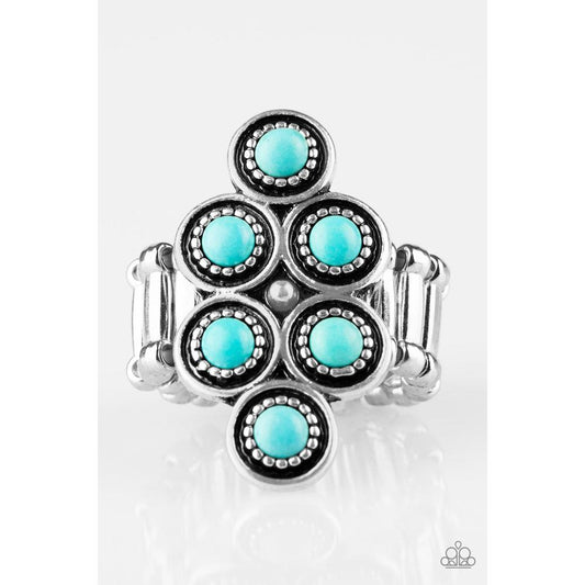 River Rock Rhythm - Blue Ring - Paparazzi - Dare2bdazzlin N Jewelry