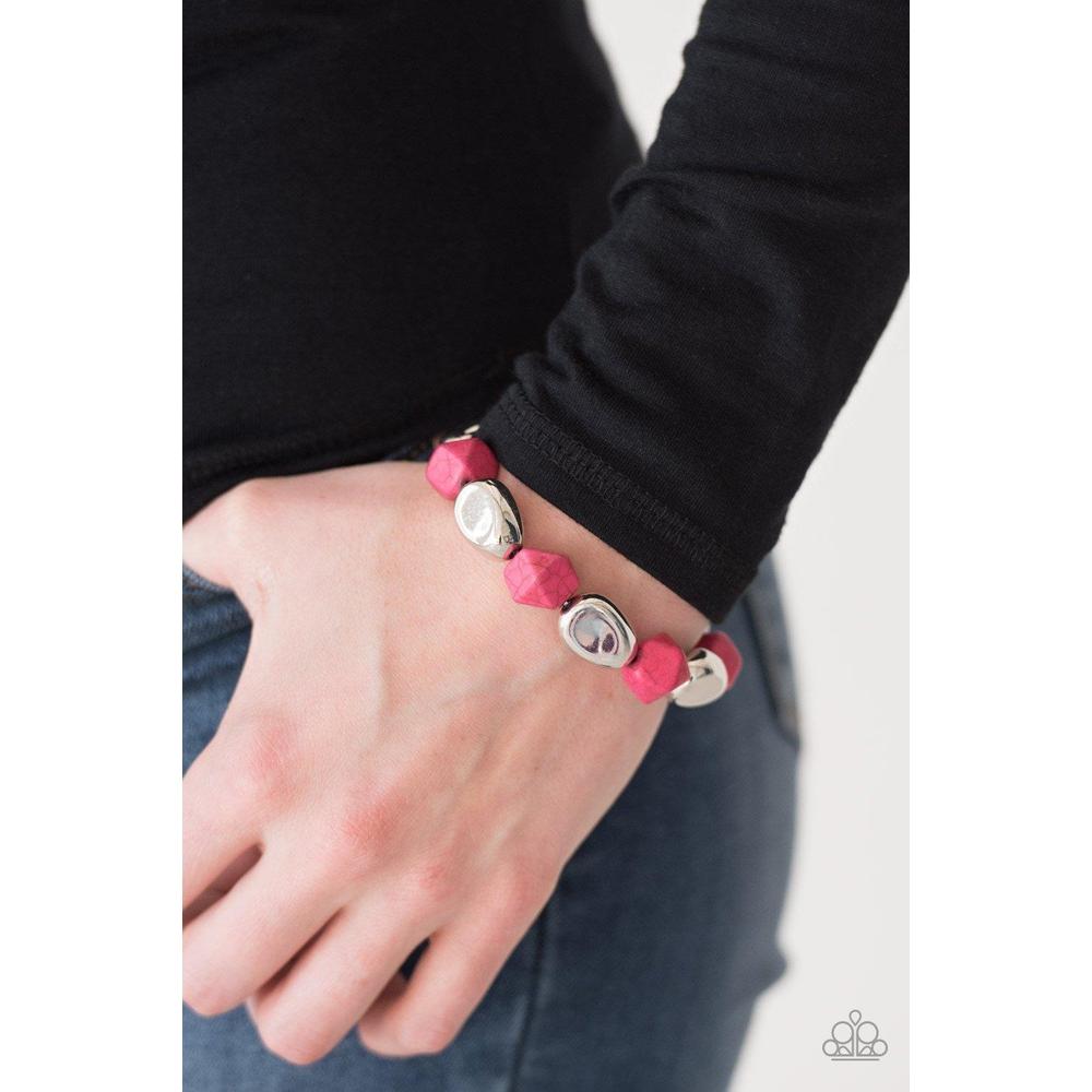 Rock Candy Canyons Pink Bracelet - Paparazzi - Dare2bdazzlin N Jewelry