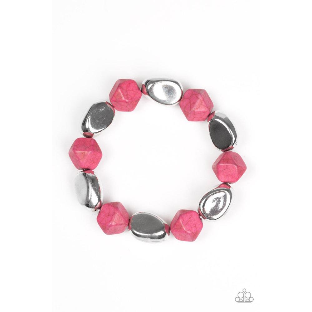 Rock Candy Canyons Pink Bracelet - Paparazzi - Dare2bdazzlin N Jewelry