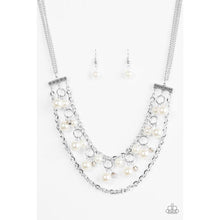 Load image into Gallery viewer, Rockefeller Romance - White Necklace - Paparazzi - Dare2bdazzlin N Jewelry
