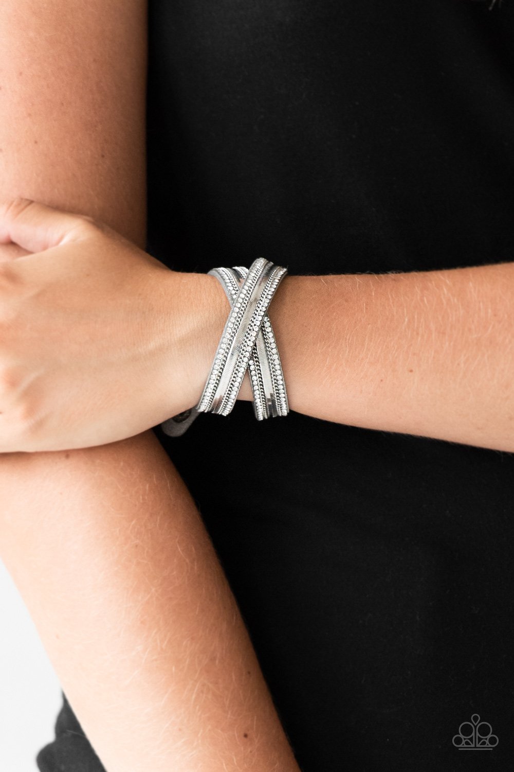 Rocker Rivalry - Silver Bracelet - Paparazzi - Dare2bdazzlin N Jewelry