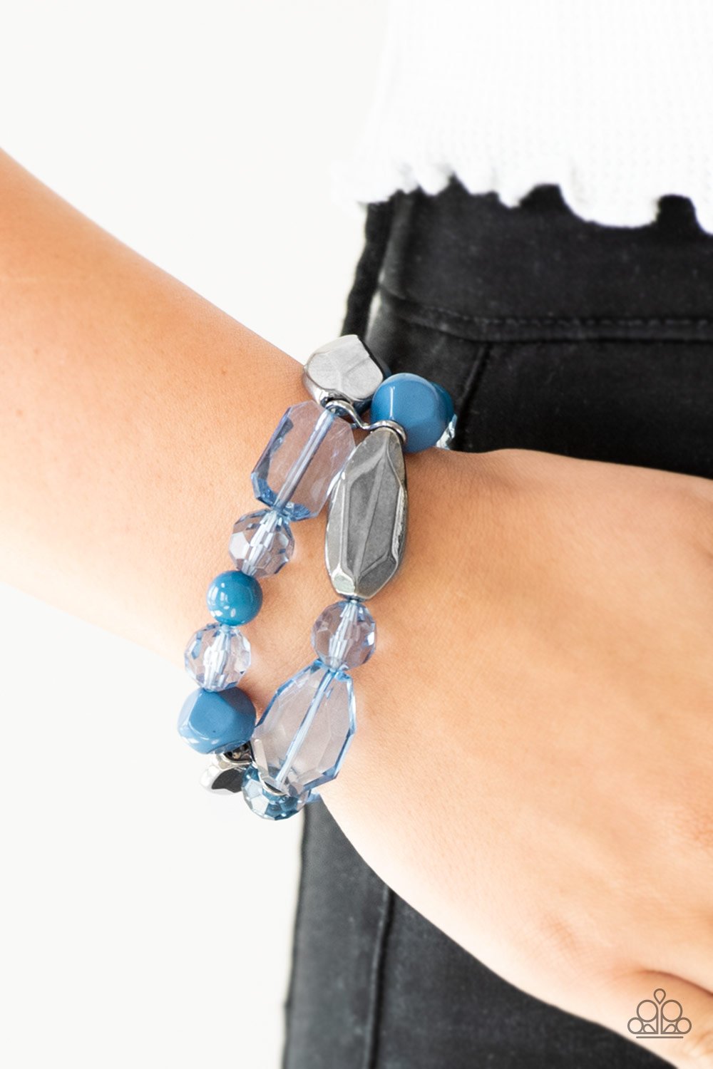 Rockin Rock Candy - Blue Bracelet - Paparazzi - Dare2bdazzlin N Jewelry