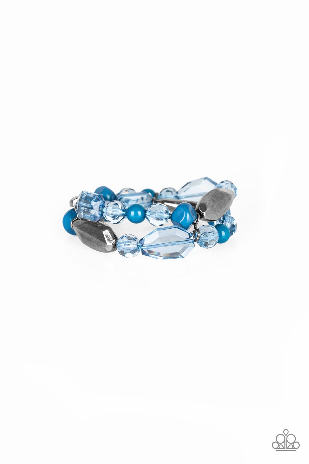 Rockin Rock Candy - Blue Bracelet - Paparazzi - Dare2bdazzlin N Jewelry
