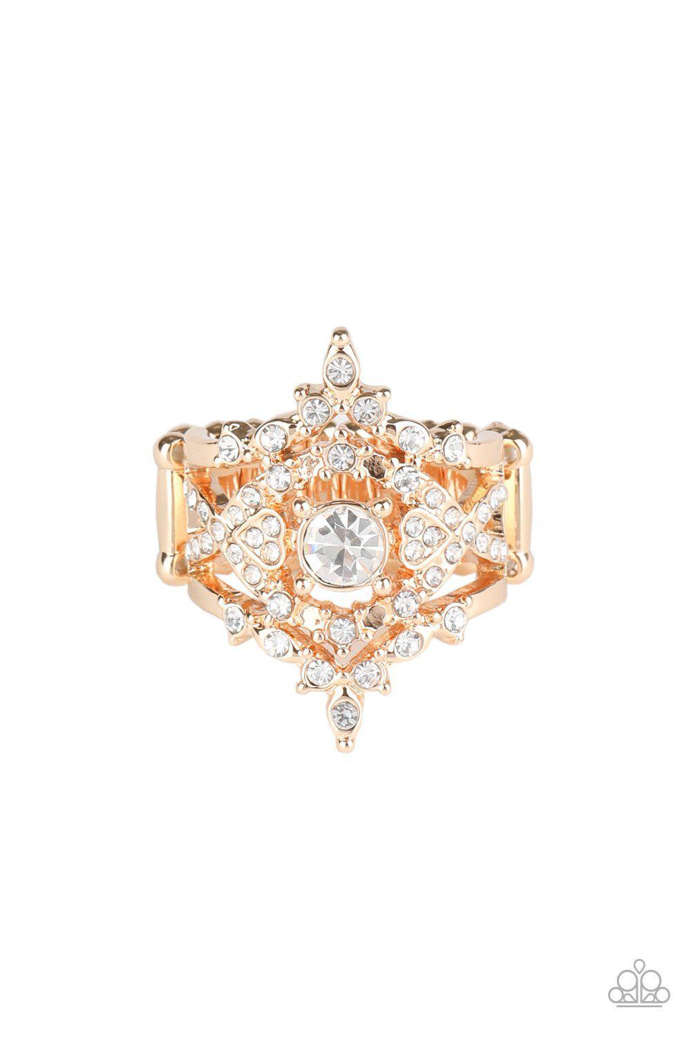 Royal Love Story - Gold Ring - Paparazzi - Dare2bdazzlin N Jewelry