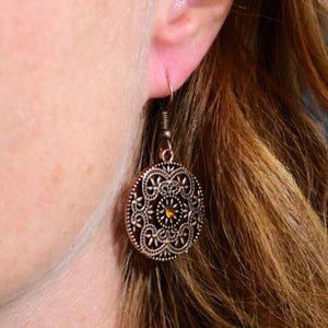 Royal Rochester Copper Earrings - Paparazzi - Dare2bdazzlin N Jewelry
