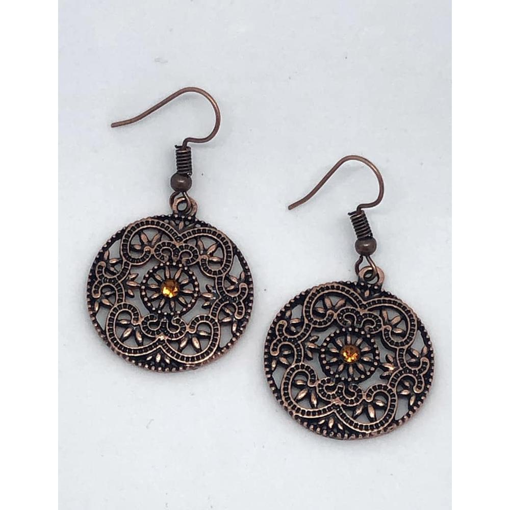 Royal Rochester Copper Earrings - Paparazzi - Dare2bdazzlin N Jewelry