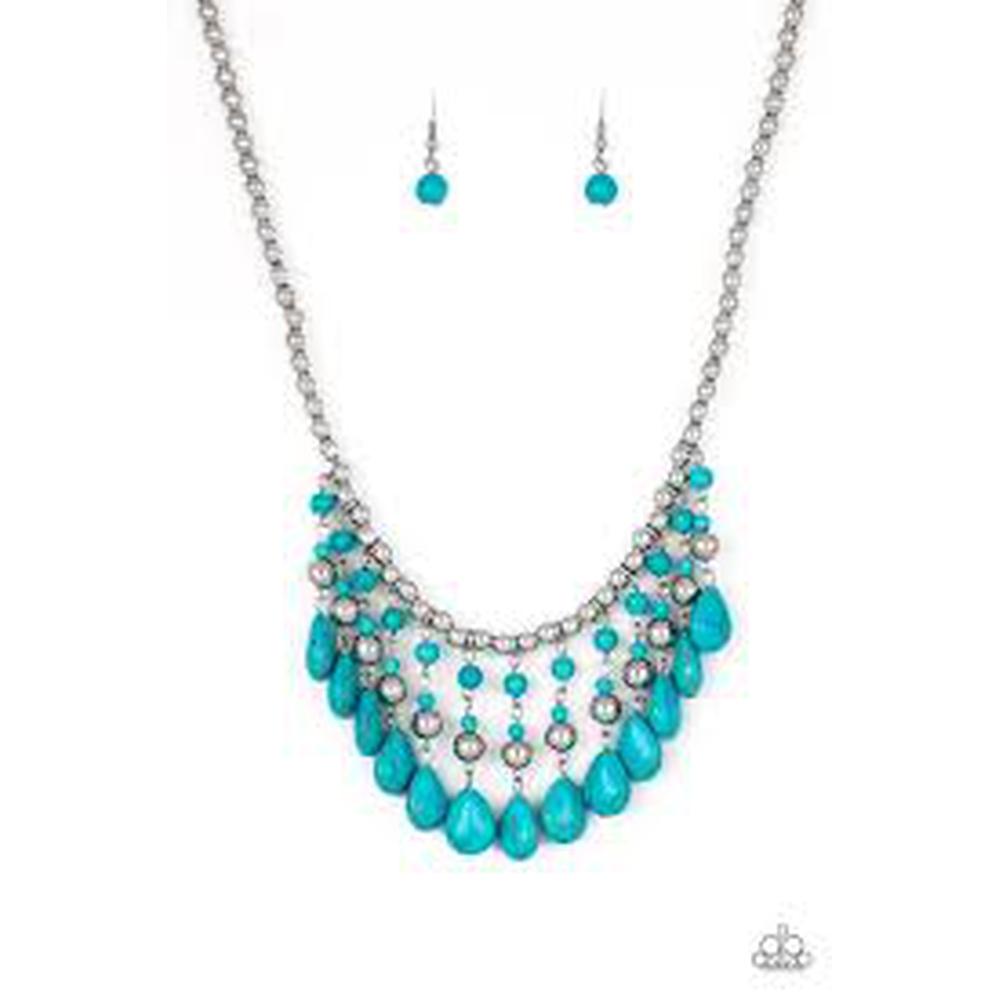 Rural Revival - Blue Necklace - Paparazzi - Dare2bdazzlin N Jewelry