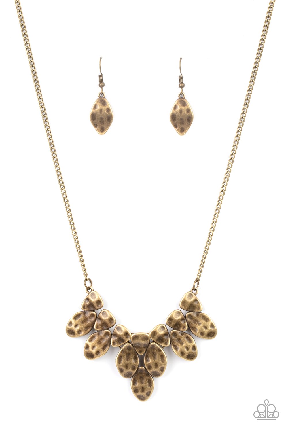 Rustic Smolder - Brass Necklace - Paparazzi - Dare2bdazzlin N Jewelry