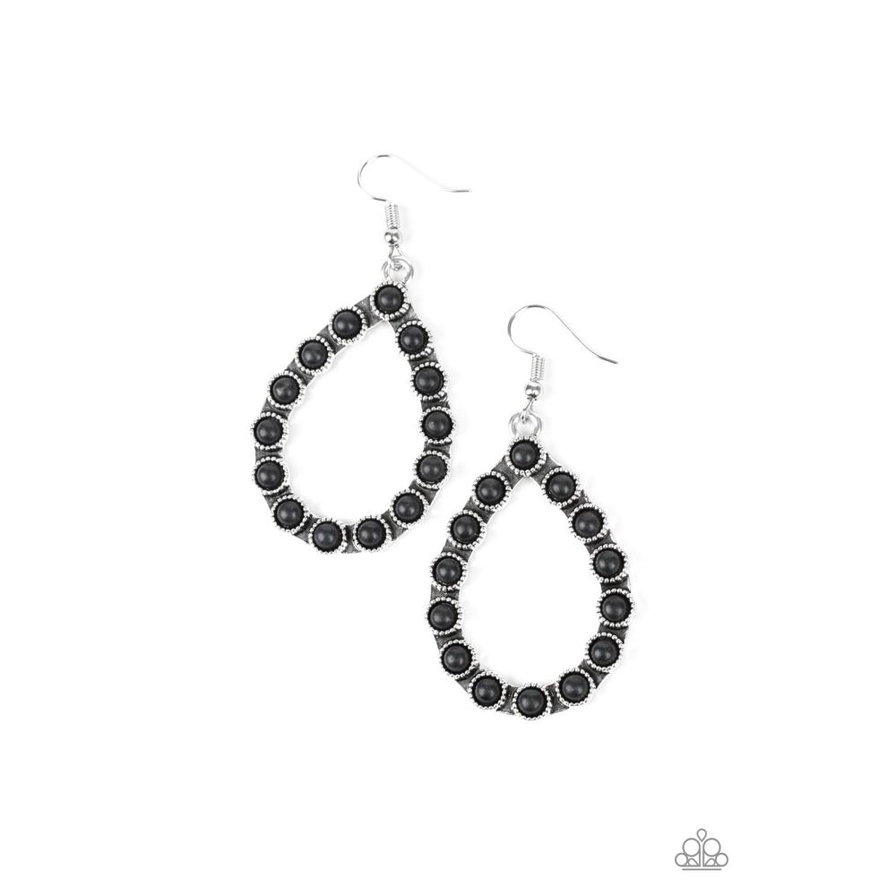 Sagebrush Sunsets - Black Earrings - Paparazzi - Dare2bdazzlin N Jewelry