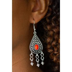 Sahara Song Red Earrings - Paparazzi - Dare2bdazzlin N Jewelry