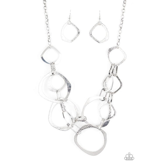 Salvage Yard - Silver Necklace - Paparazzi - Dare2bdazzlin N Jewelry