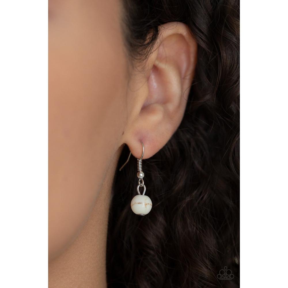Sandstone Oasis - White Necklace - Paparazzi - Dare2bdazzlin N Jewelry