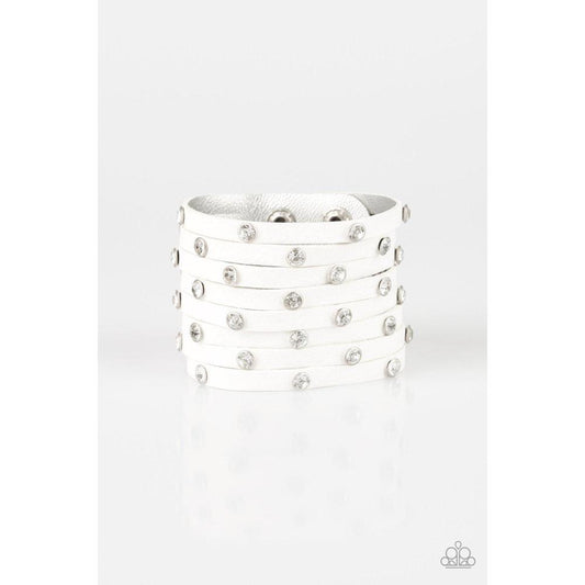 Sass Squad White Urban Bracelet - Paparazzi - Dare2bdazzlin N Jewelry