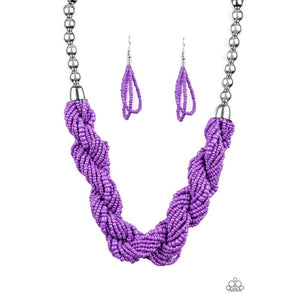 Savannah Surfin' Purple Necklace - Paparazzi - Dare2bdazzlin N Jewelry