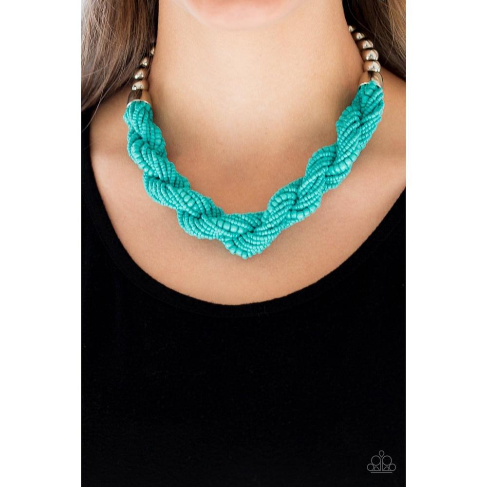 Savannah Surfing Blue Necklace - Dare2bdazzlin N Jewelry