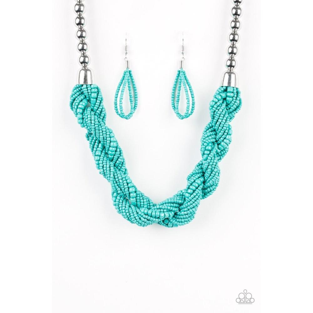 Savannah Surfing Blue Necklace - Dare2bdazzlin N Jewelry