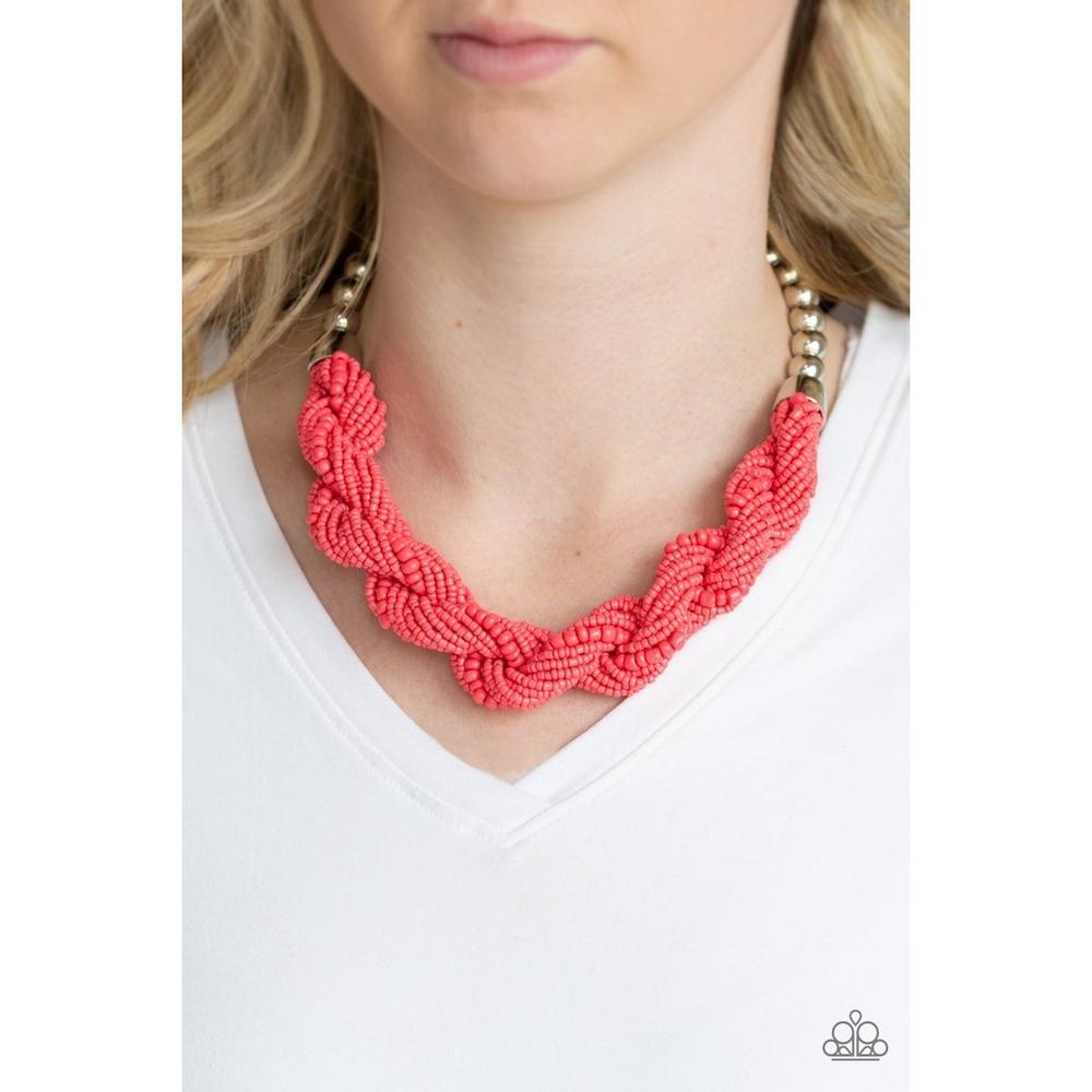 Savannah Surfing Orange Necklace - Dare2bdazzlin N Jewelry