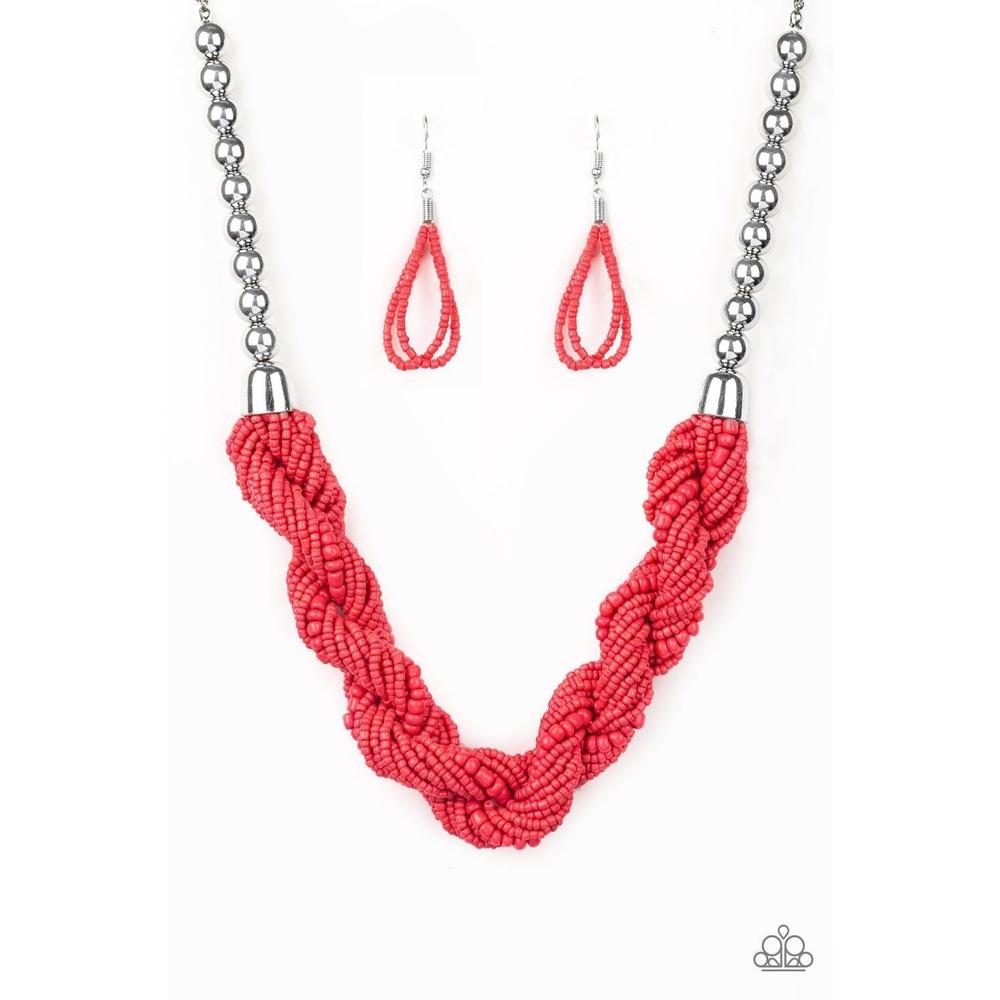 Savannah Surfing Orange Necklace - Dare2bdazzlin N Jewelry
