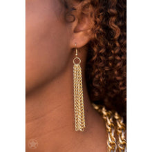 Load image into Gallery viewer, SCARFed for Attention - Gold Necklace - Paparazzi - Dare2bdazzlin N Jewelry
