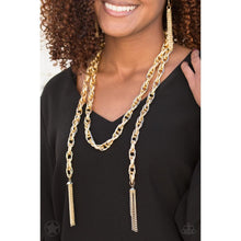 Load image into Gallery viewer, SCARFed for Attention - Gold Necklace - Paparazzi - Dare2bdazzlin N Jewelry
