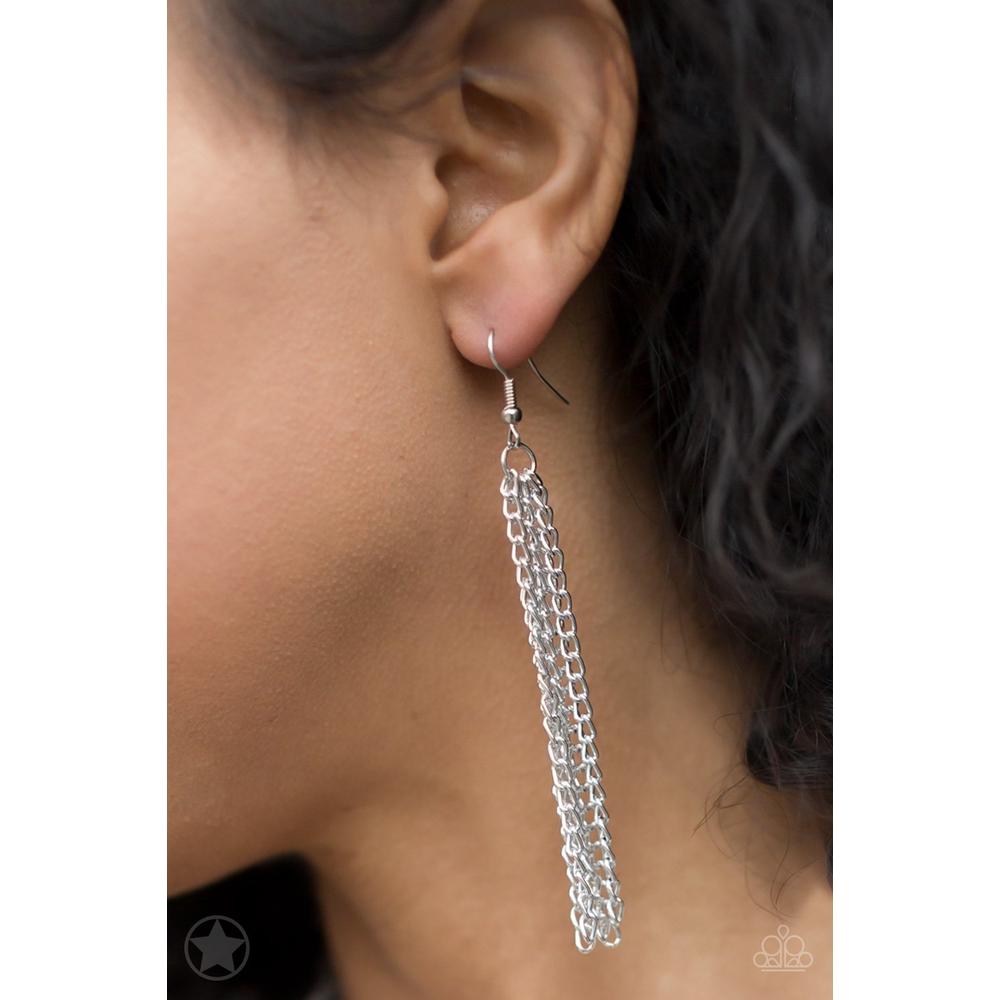 SCARFed for Attention - Silver Necklace - Paparazzi - Dare2bdazzlin N Jewelry