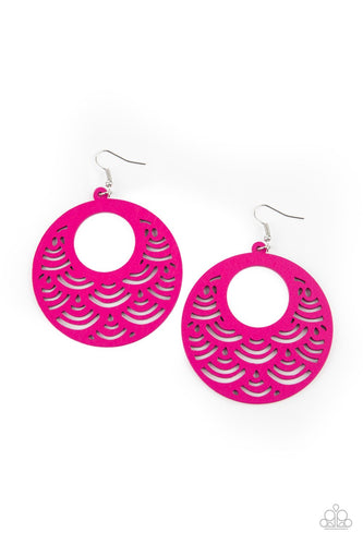 SEA Le Vie! - Pink Earring - Paparazzi - Dare2bdazzlin N Jewelry