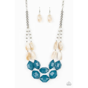 Seacoast Sunset - Blue Necklace - Paparazzi - Dare2bdazzlin N Jewelry
