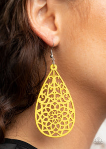 Seaside Sunsets - Yellow Earring - Paparazzi - Dare2bdazzlin N Jewelry