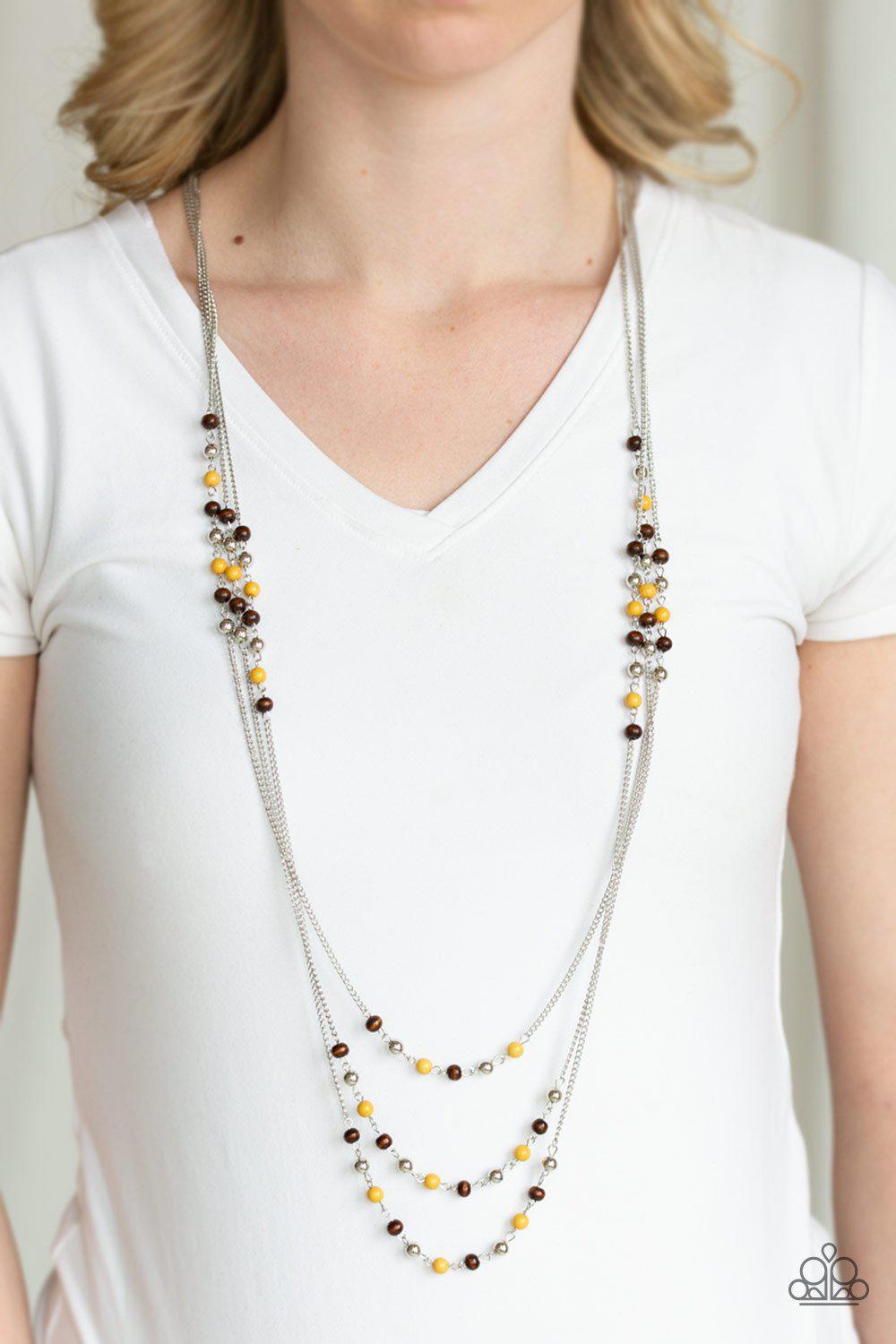 Seasonal Sensation - Yellow Necklace - Paparazzi - Dare2bdazzlin N Jewelry