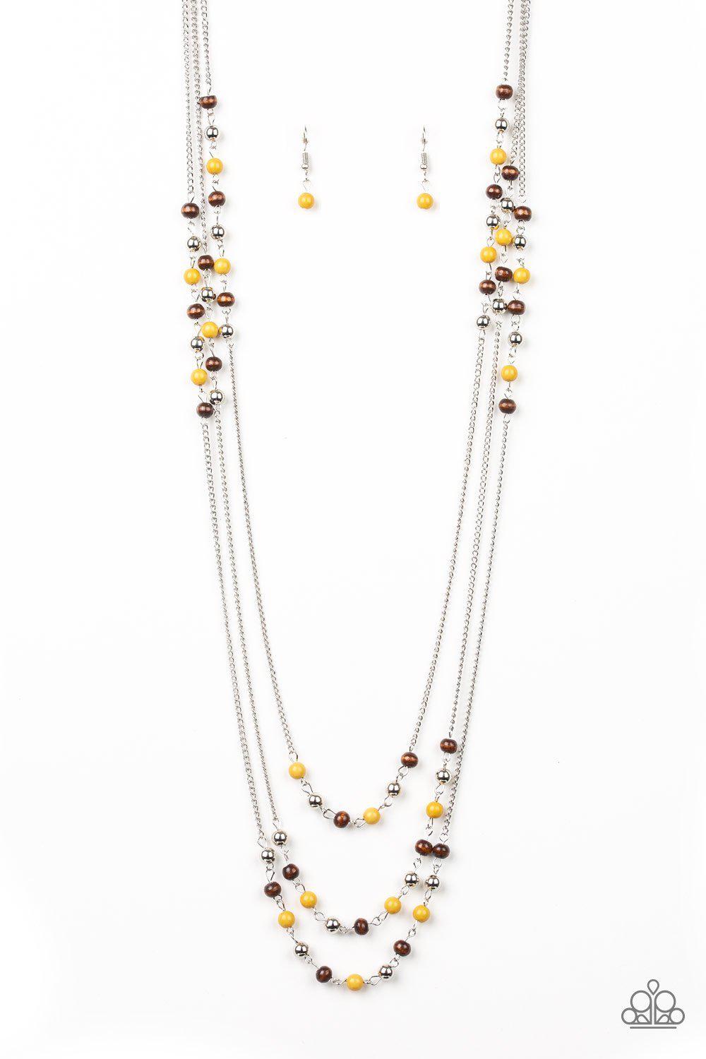 Seasonal Sensation - Yellow Necklace - Paparazzi - Dare2bdazzlin N Jewelry