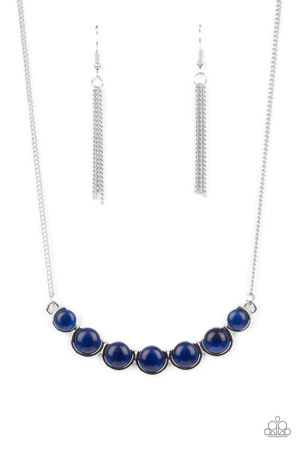 Serenely Scalloped - Blue Necklace - Paparazzi - Dare2bdazzlin N Jewelry